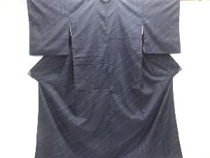 幾何学模様織り出し手織り紬着物